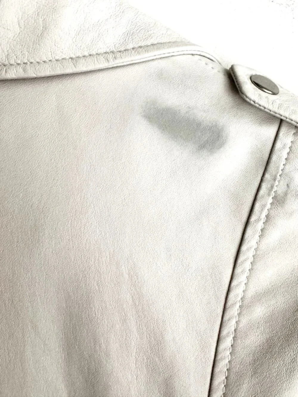 3.1 Phillip Lim White Contour Motorcross Leather Motorcycle Jacket 8 - Picture 9 of 10